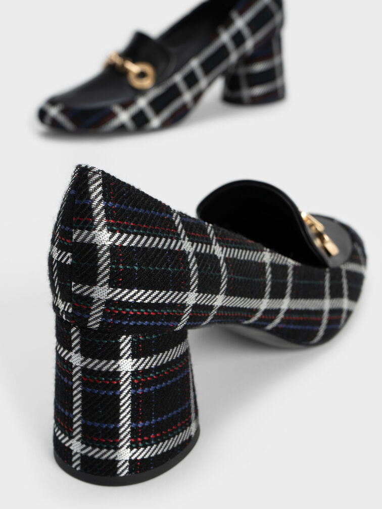 Circle Chain-Link Woven Loafer Pumps, , hi-res