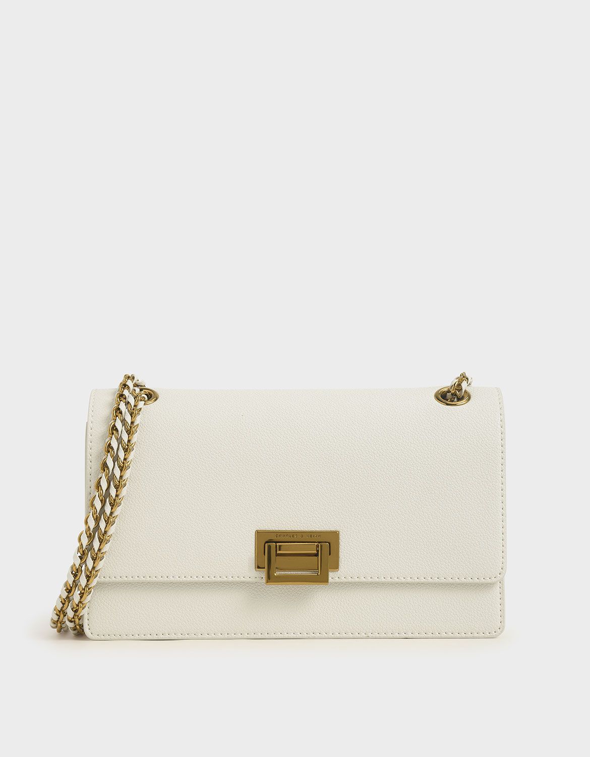 Chalk Chain Strap Shoulder Bag CHARLES KEITH TH