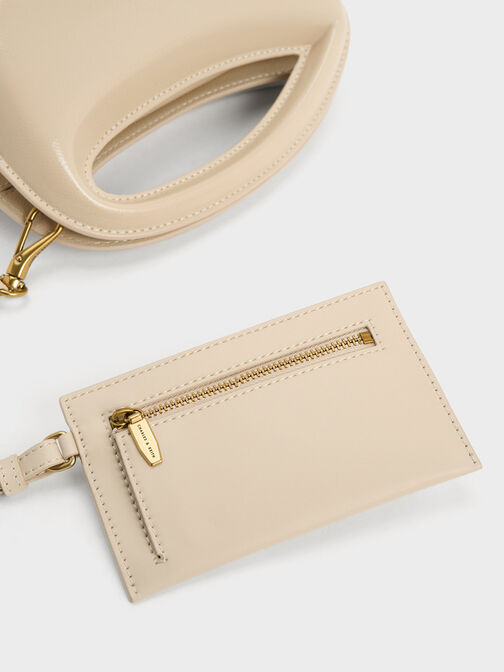 Mini Cocoon Top Handle Bag, สีเบจ, hi-res