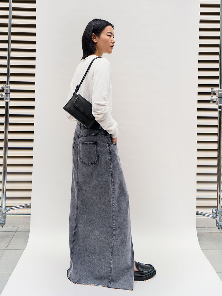 Sabine Knotted-Strap Bag, Jet Black, hi-res
