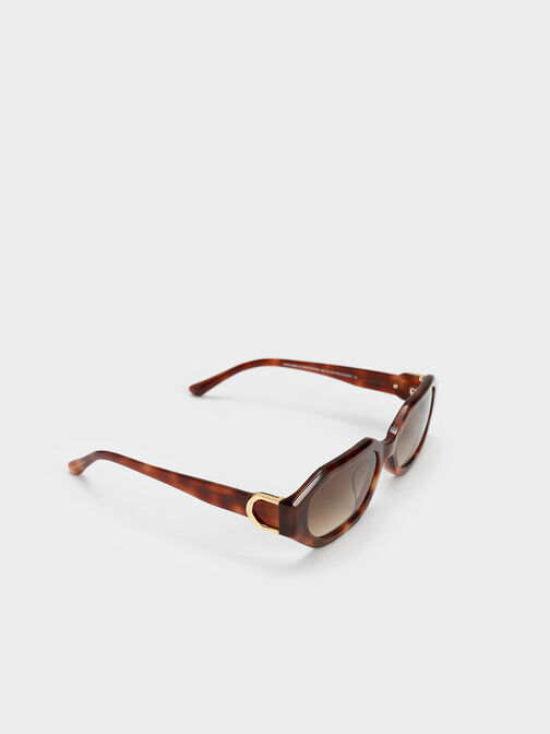 Gabine Recycled Acetate Oval Sunglasses, , hi-res