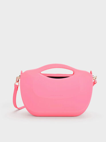 Cocoon Curved Handle Bag, สีชมพู, hi-res