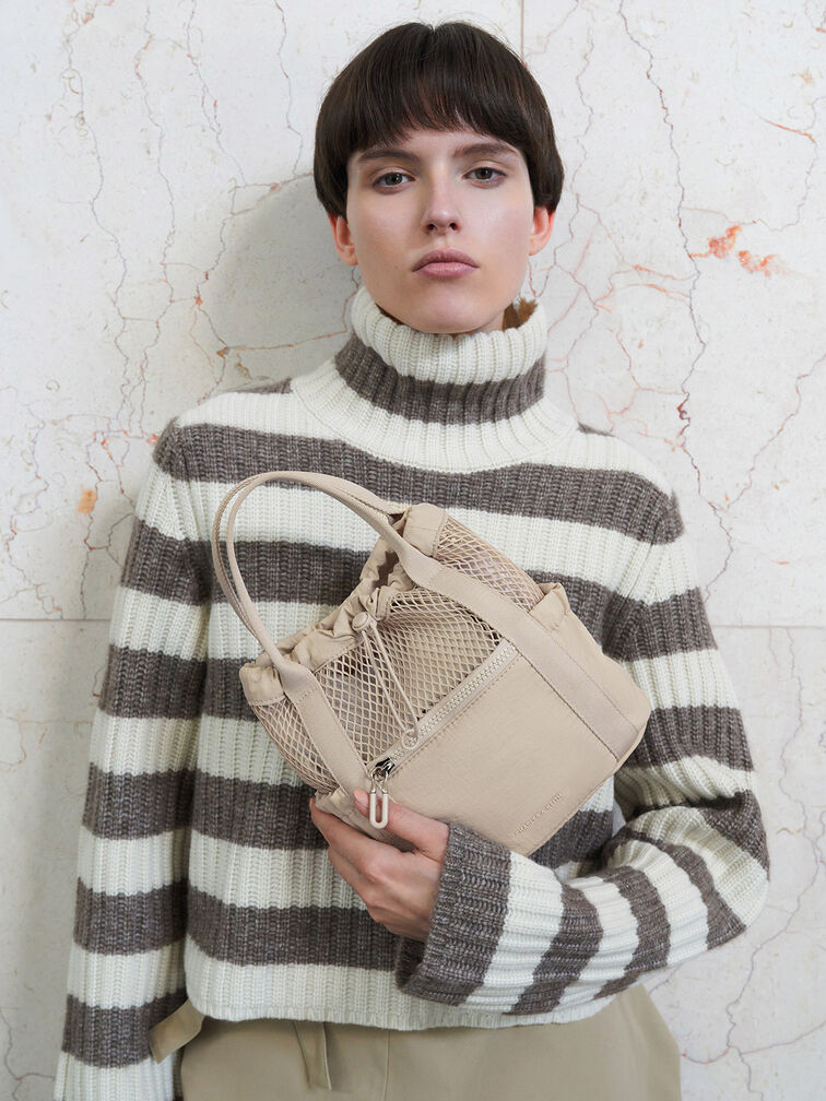 Terra Mesh & Nylon Multi-Way Bag, Oat, hi-res