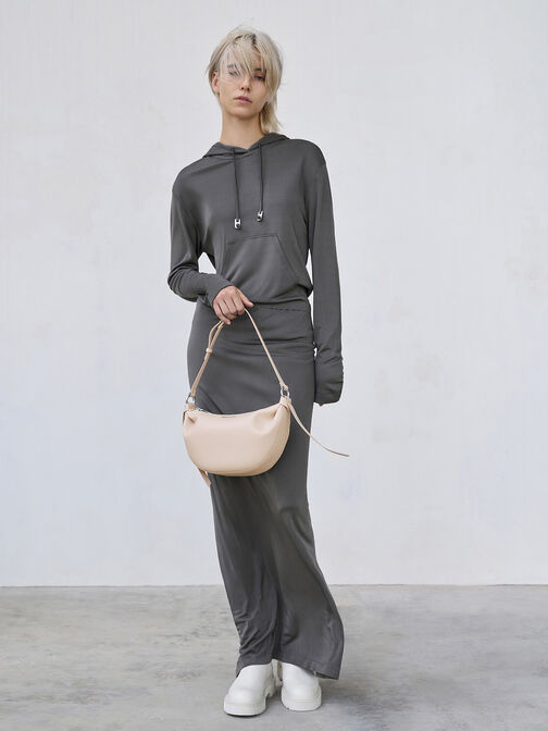 Calla Half-Moon Bag, Oat, hi-res
