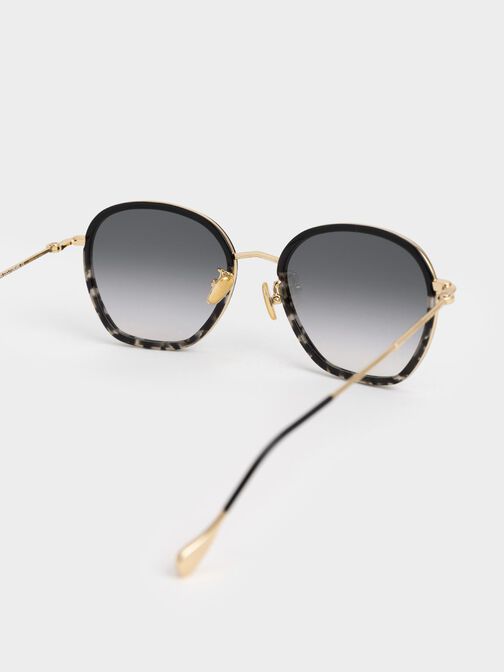 Recycled Acetate Wire-Frame Sunglasses, , hi-res