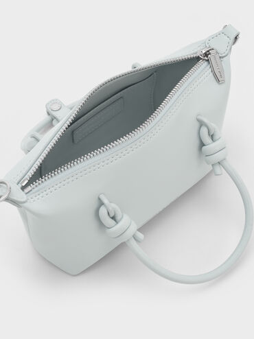 กระเป๋าโท้ทหูจับแบบปมรุ่น Sammie, สีซีซอลต์บลู, hi-res