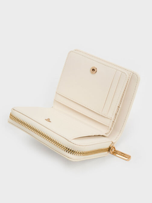 Finley Zip-Around Small Wallet, Cream, hi-res