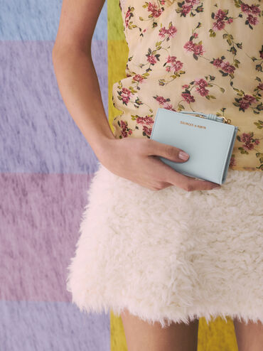 กระเป๋าสตางค์รุ่น Everleigh, สีซีซอลต์บลู, hi-res