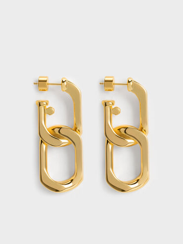 Gabine Chain-Link Drop Earrings, สีทอง, hi-res