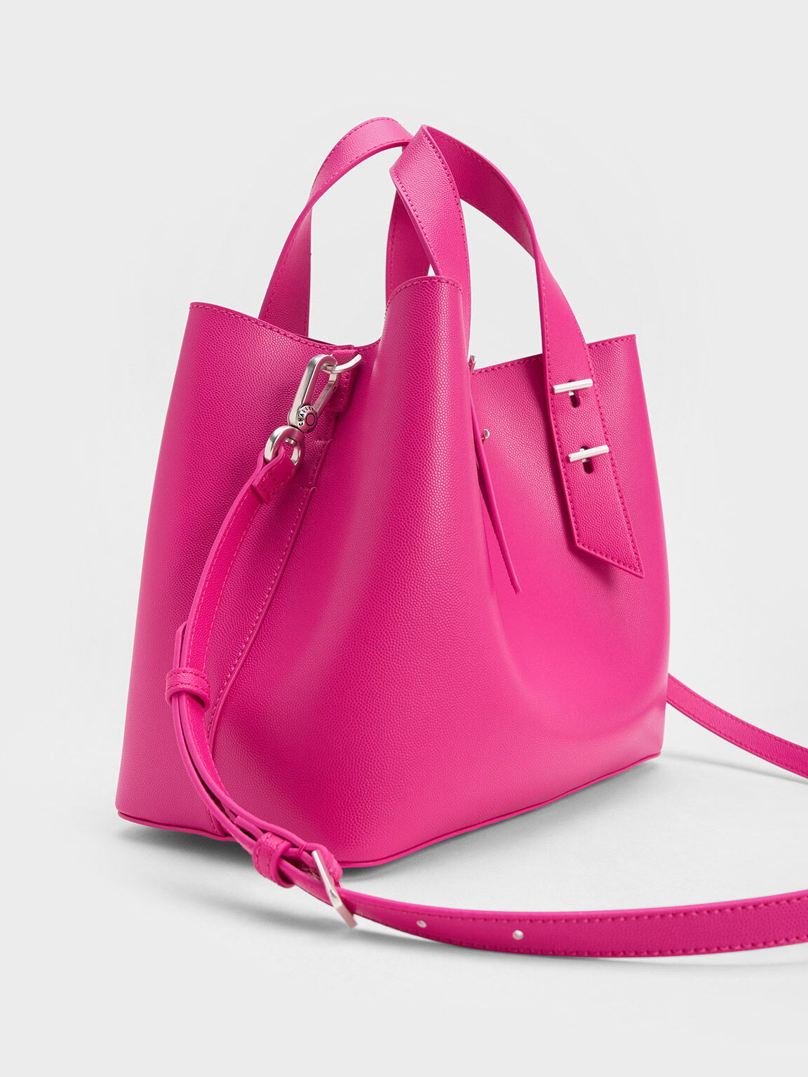 Charles & keith embellished slouchy handbag sales