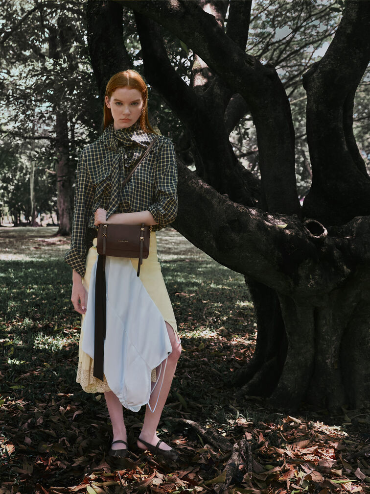 Mini Levy Nylon Shoulder Bag, Espresso Brown, hi-res