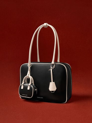 Sianna Two-Tone Bag Charm, Multi, hi-res