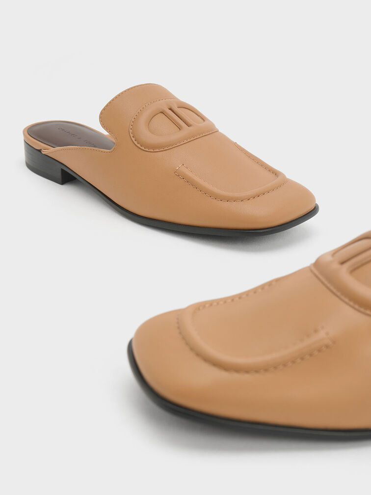 Oval Stitch-Trim Slip-On Flats, , hi-res