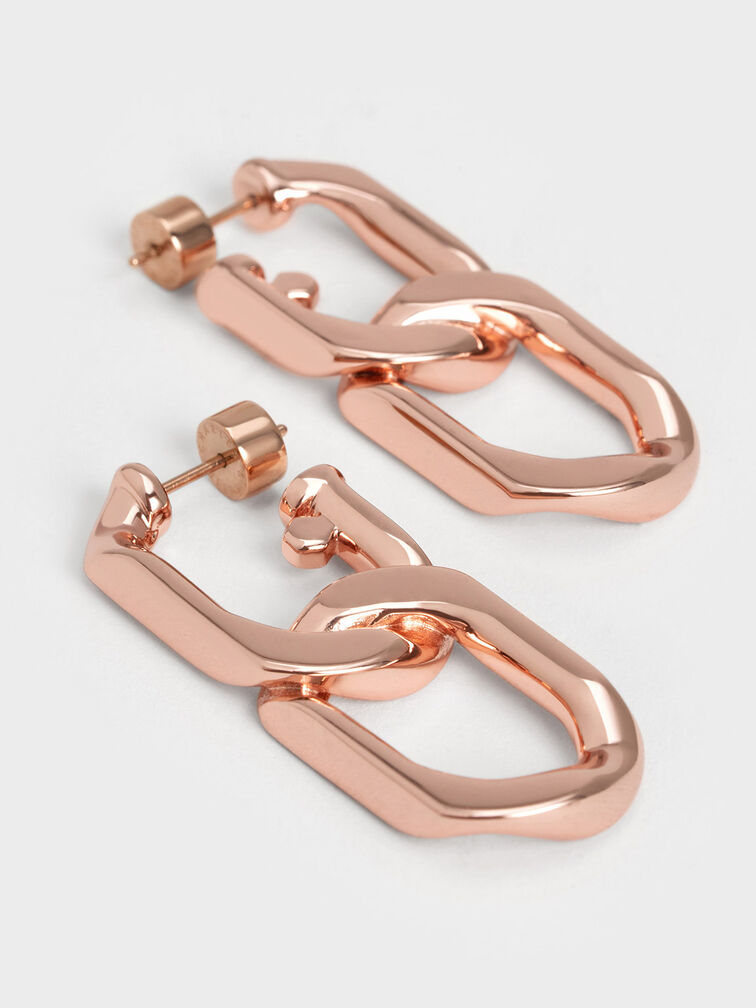 Gabine Chain-Link Drop Earrings, Rose Gold, hi-res