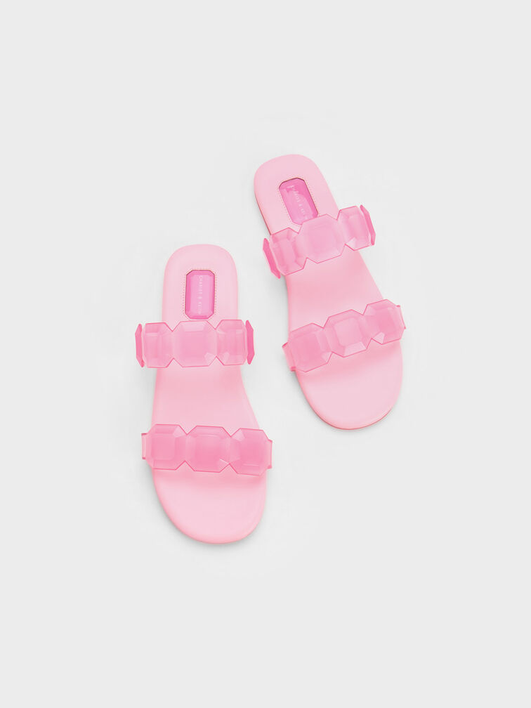 Gem-Strap Slide Sandals, , hi-res