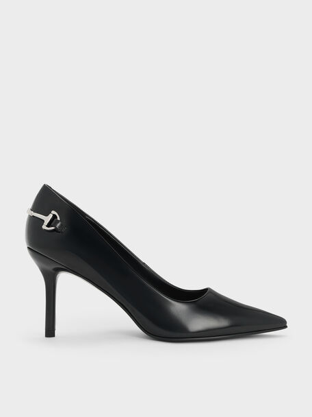 Erinna Metallic-Accent Pointed-Toe Pumps, Black Boxed, hi-res