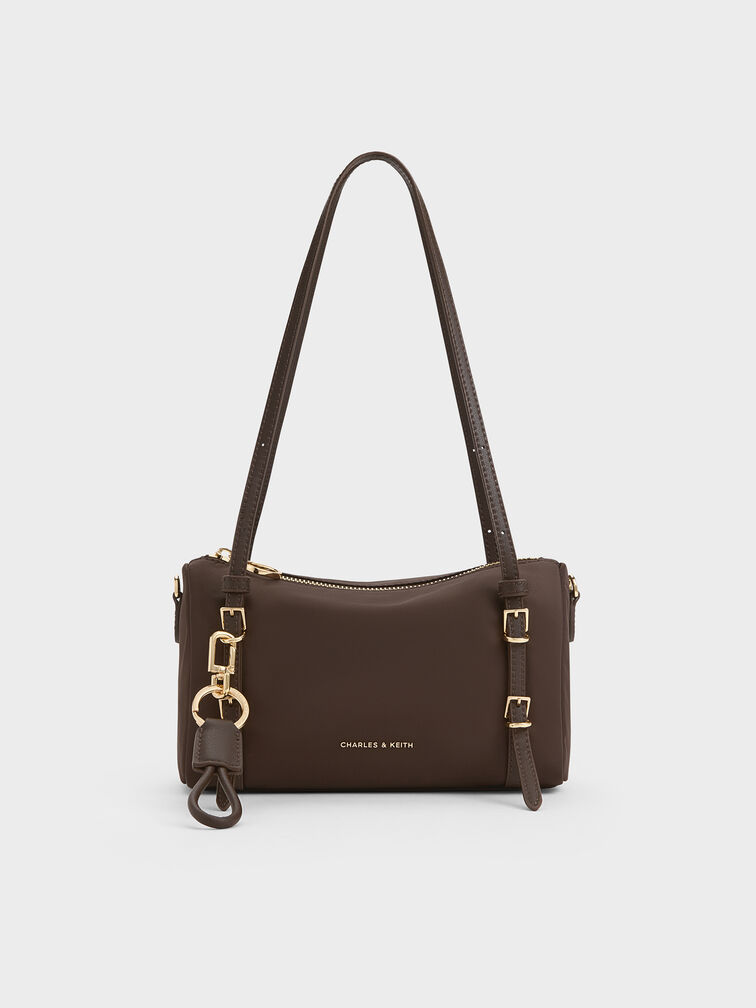Mini Levy Nylon Shoulder Bag, Espresso Brown, hi-res
