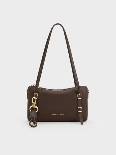 Mini Levy Nylon Shoulder Bag, Espresso Brown, hi-res