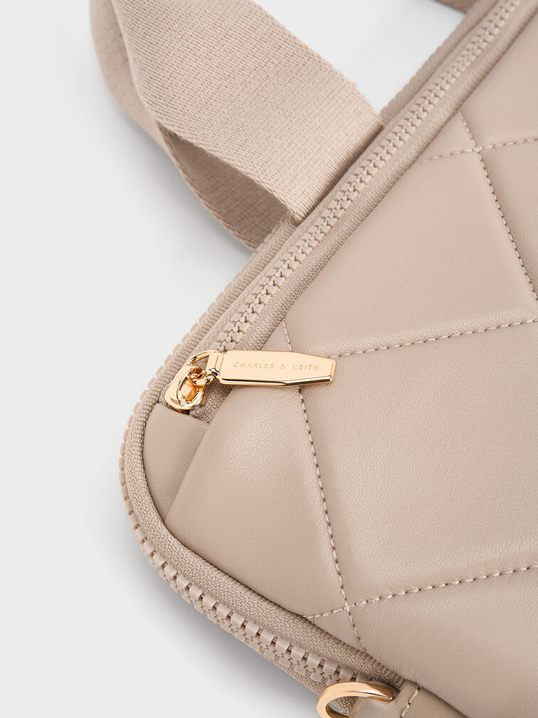 Aubrielle Quilted Laptop Bag, สีโทป, hi-res