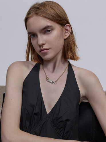 Delfina Two-Tone Necklace, Multi, hi-res