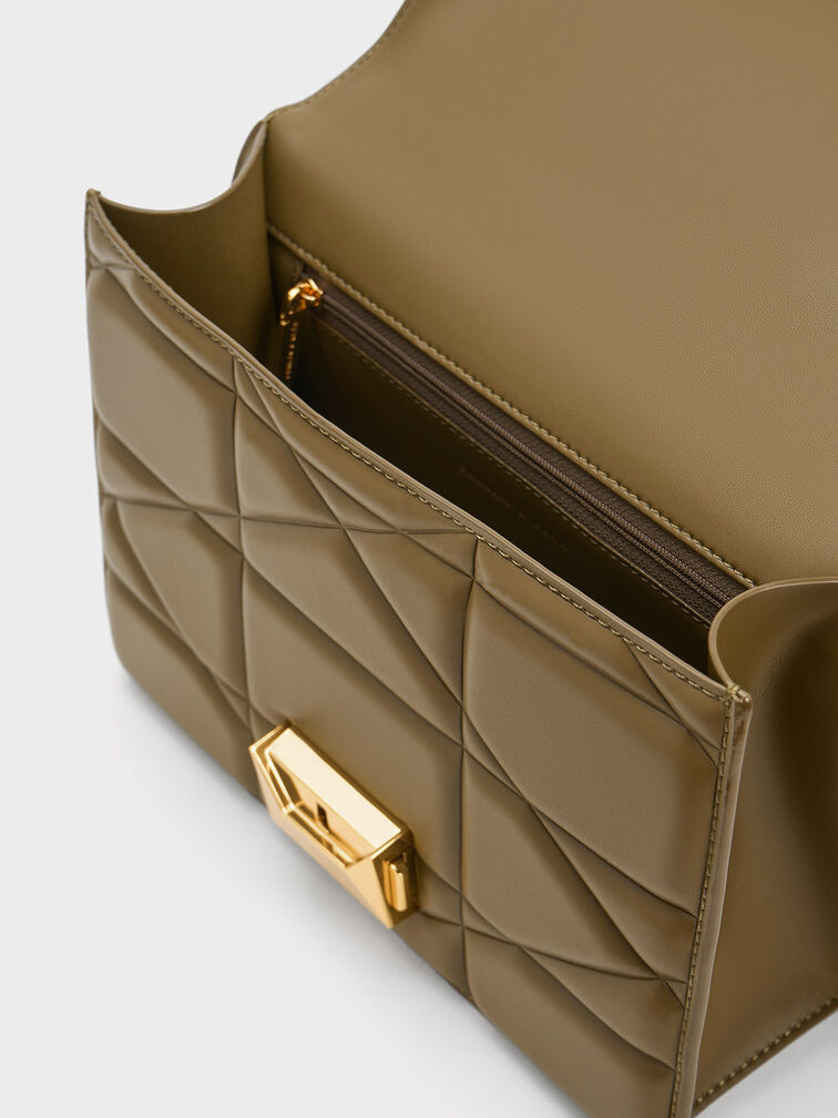 Blanche Chevron Chain Handle Bag, , hi-res