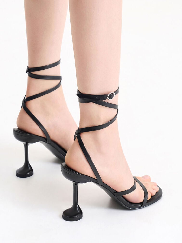 Celestine Sculptural Heel Strappy Sandals, , hi-res