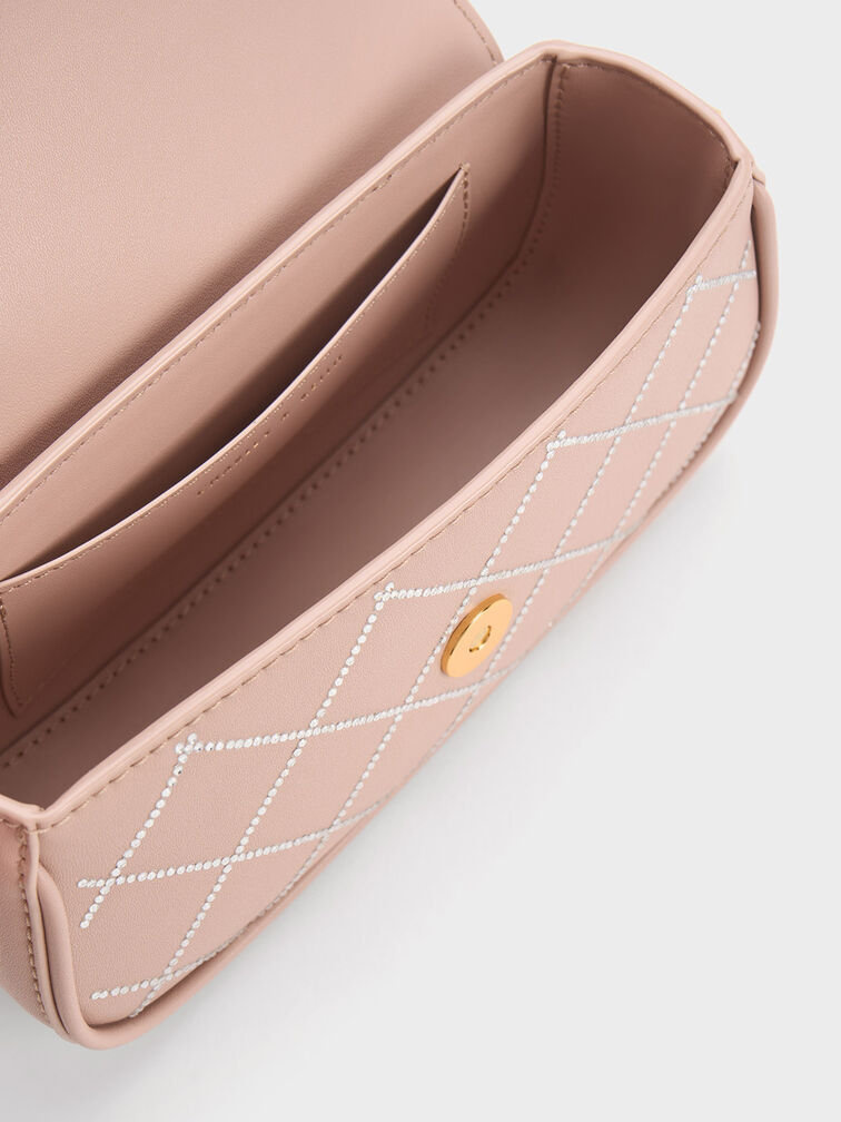 Este Chain Handle Satin Bag, , hi-res
