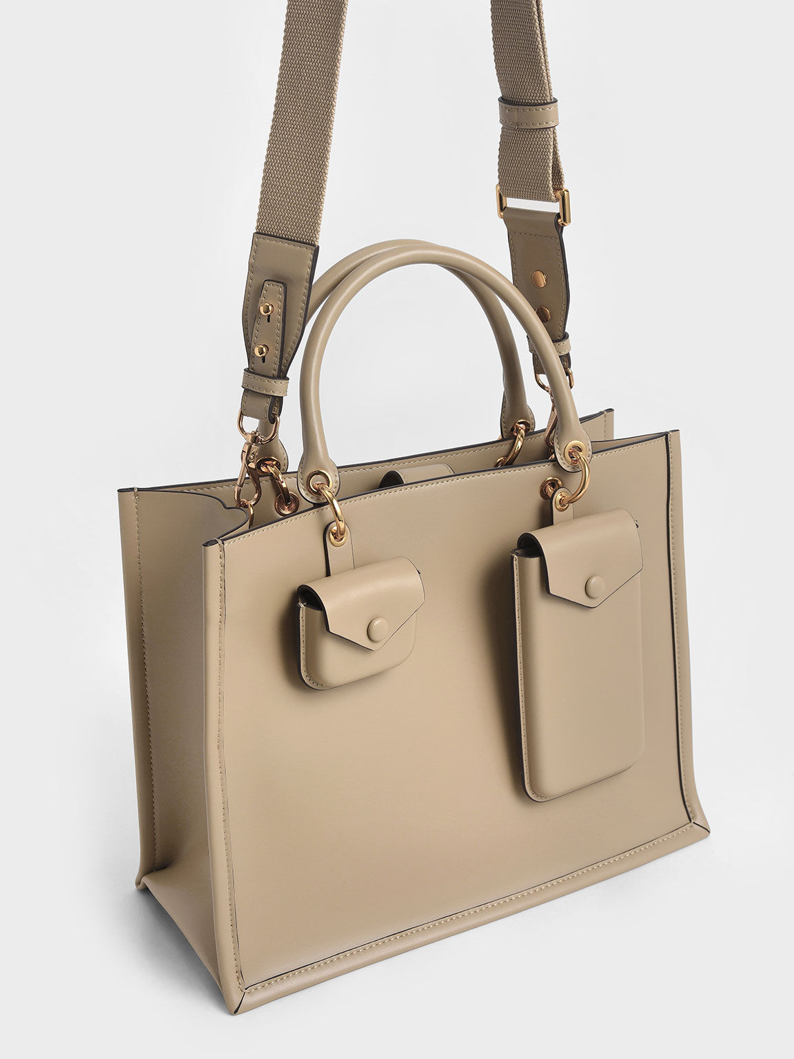 Amber Double Handle Tote, Sand, hi-res