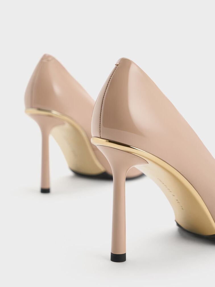 Patent Pointed-Toe Stiletto Heels, , hi-res