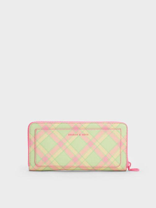 Cyrus Checkered Long Wallet, , hi-res