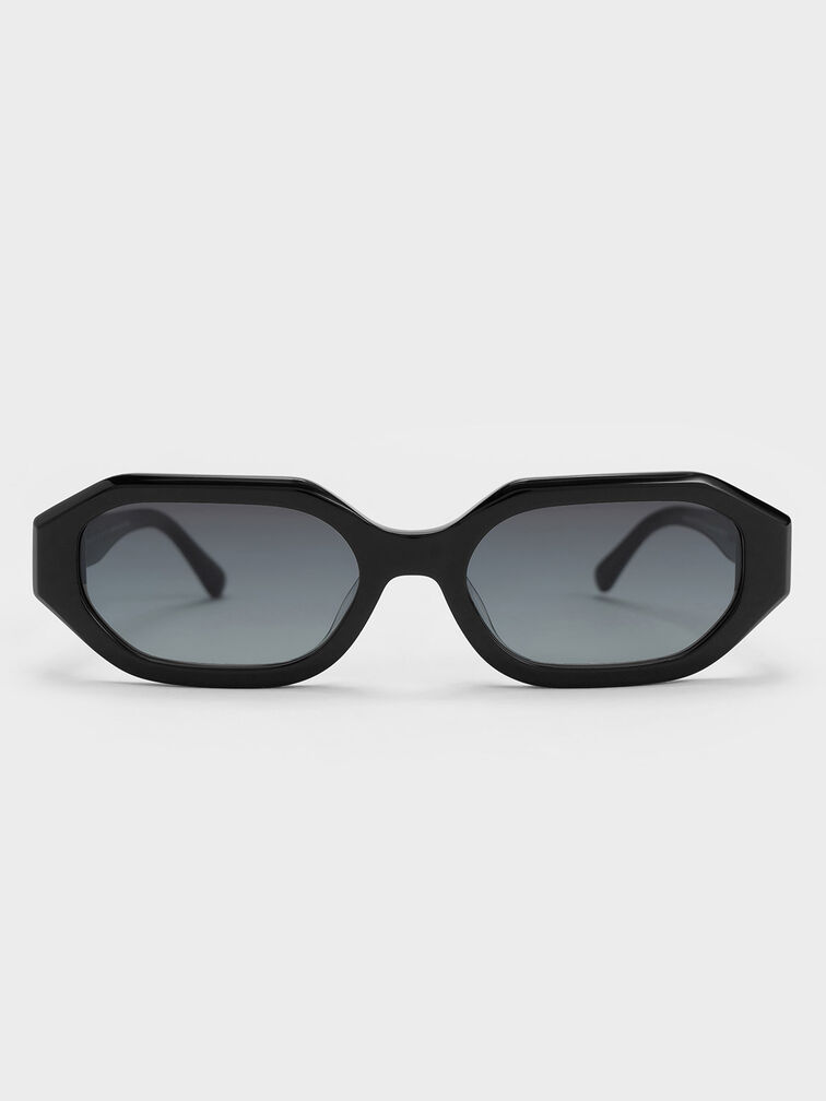 Gabine Recycled Acetate Oval Sunglasses, , hi-res