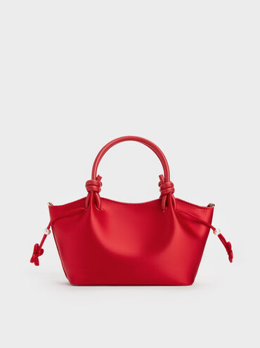 Sammie Pearl-Butterfly Knotted-Handle Tote Bag, Red, hi-res