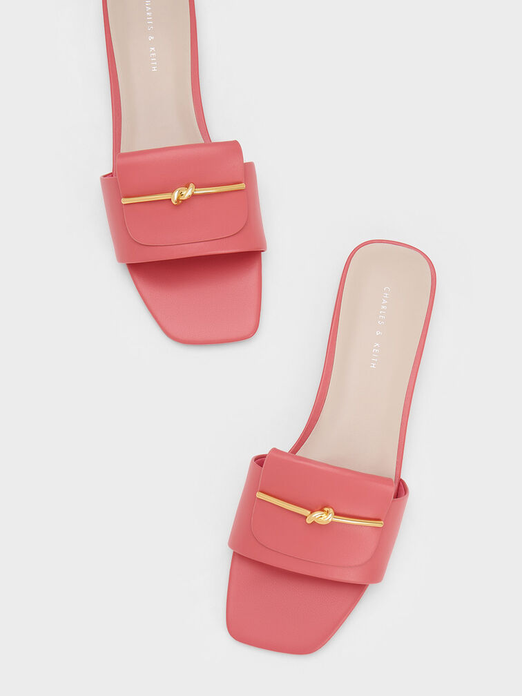 Knotted Accent Slide Sandals, , hi-res