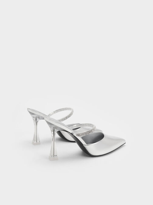 Gem Strap Metallic Mules, , hi-res