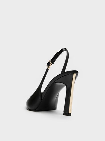 Kerra Pointed Slingback Pumps, Black, hi-res