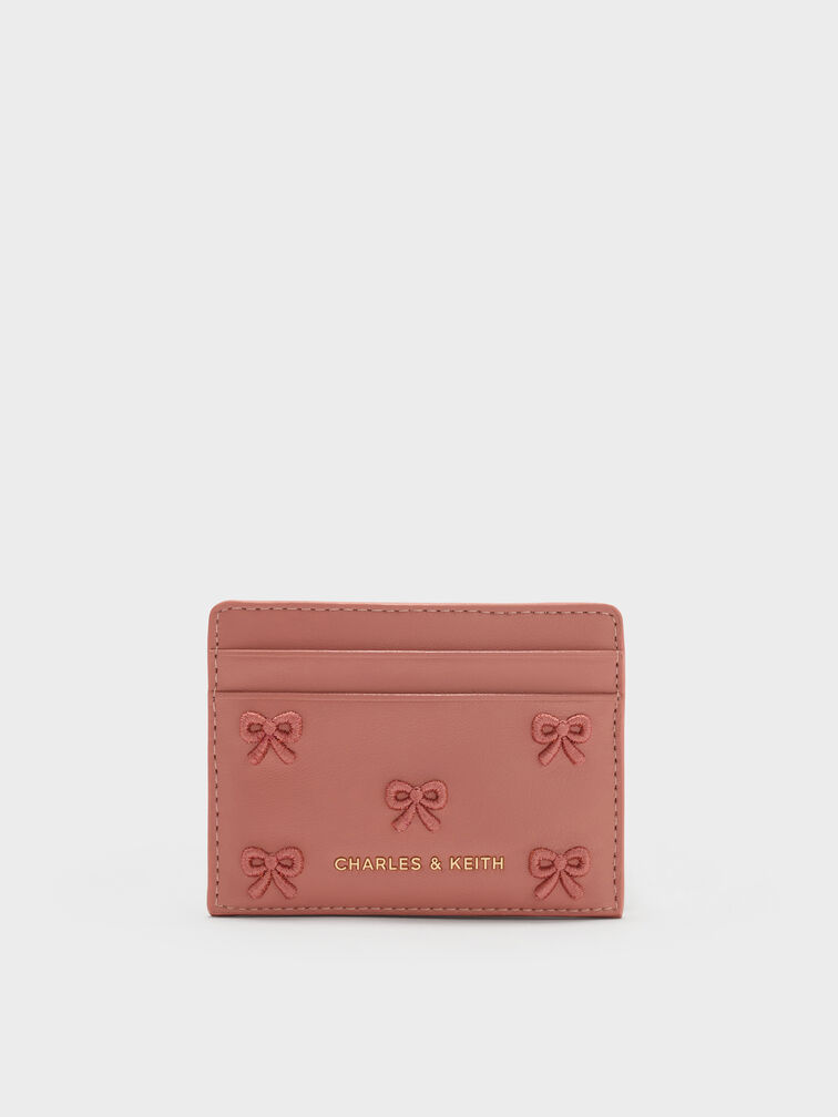 กระเป๋าใส่บัตรลายนูนดีเทลจับจีบย่นรุ่น Halsey, Blush Pink, hi-res