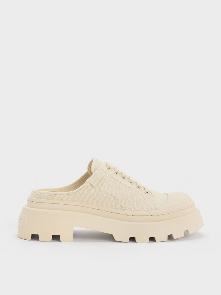 Canvas Backless Sneakers, , hi-res