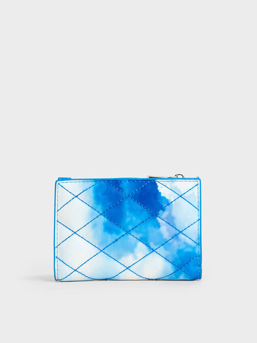 Lillie Cloud-Print Quilted Mini Wallet, Multi, hi-res