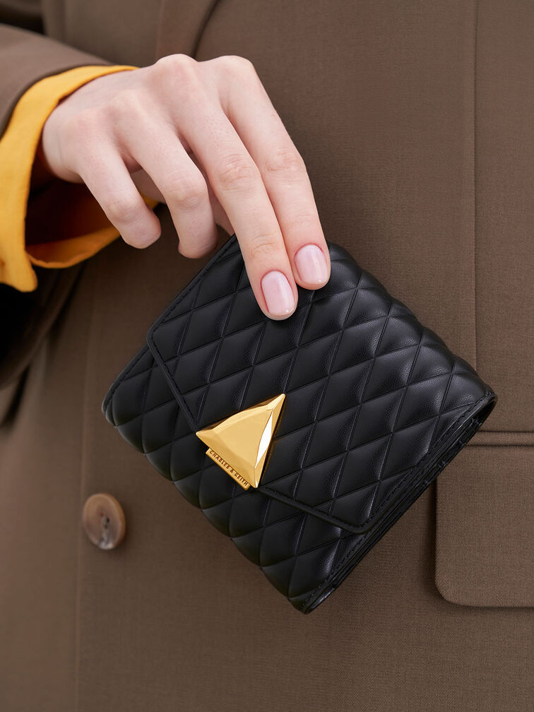 Quinlynn Metallic Accent Quilted Wallet, , hi-res