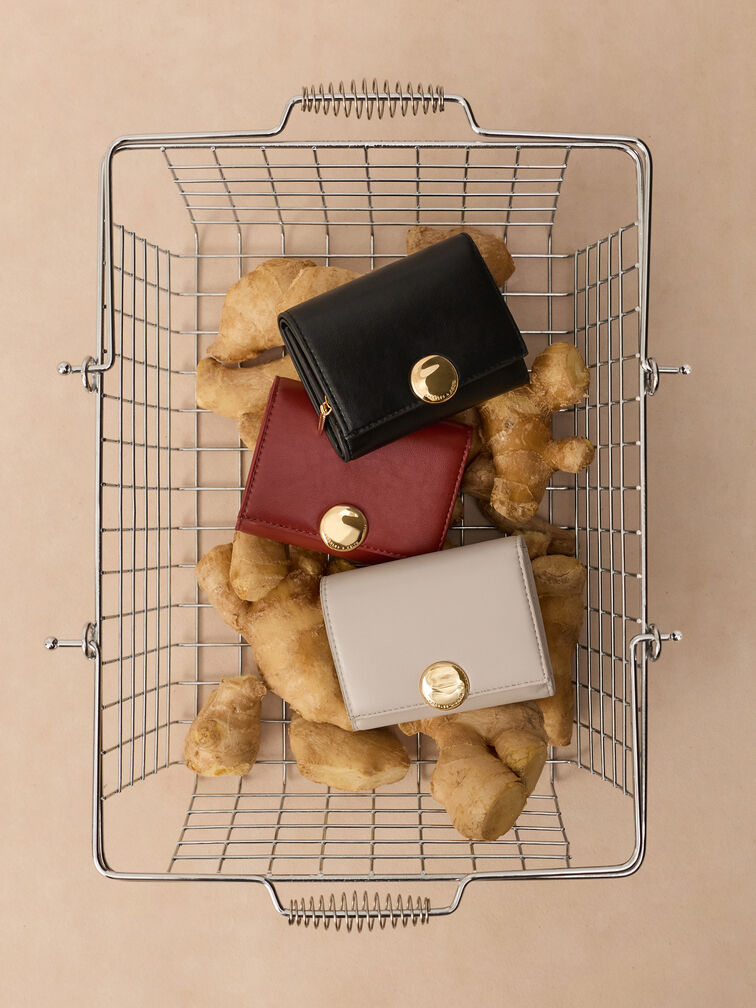 กระเป๋าสตางค์ใบสั้นรุ่น Behn, สีเชลล์เกรย์, hi-res