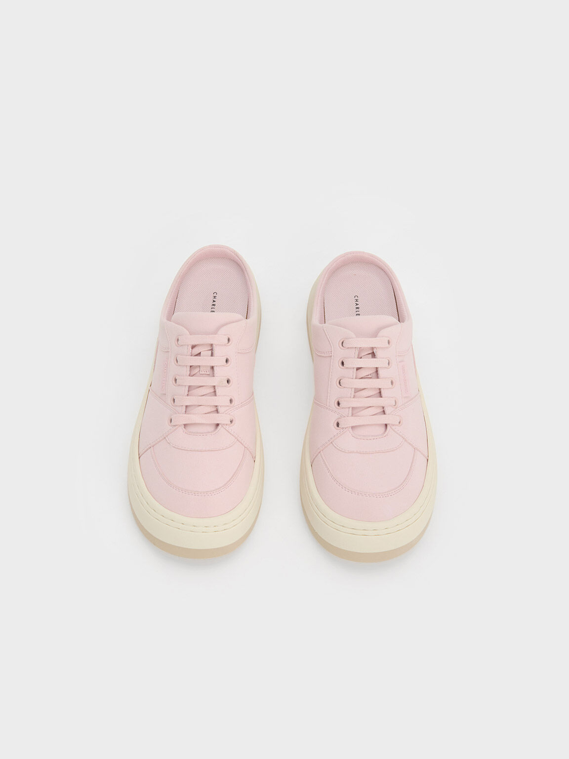 Pink suede slip on sneakers top