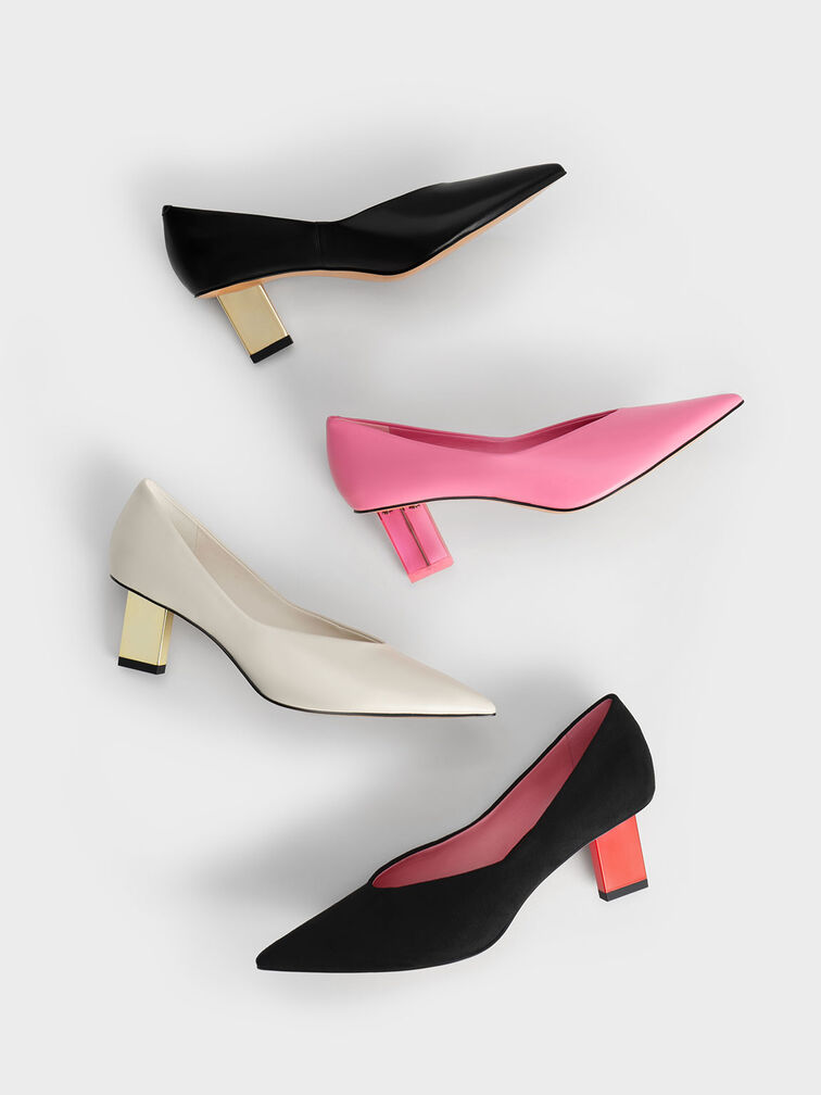 Metallic Blade Heel Pumps, , hi-res