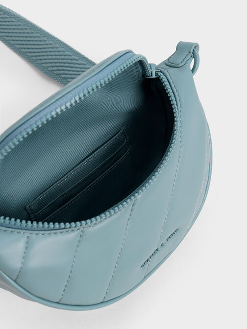 Philomena Crinkle-Effect Half-Moon Crossbody Bag, , hi-res