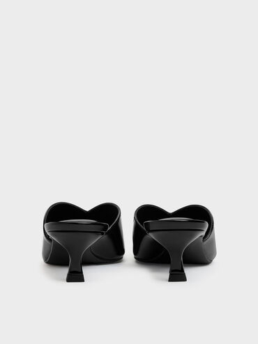 Patent Contrast-Panel Bow Kitten Heels, Black Patent, hi-res