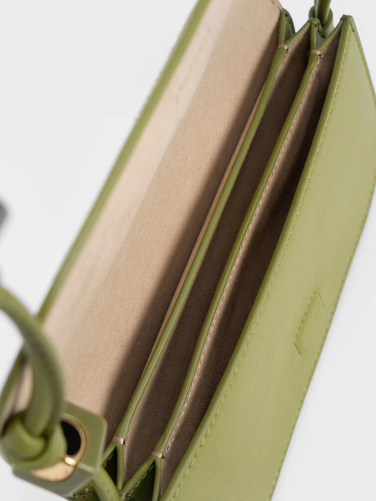 Cube Knotted Elongated Crossbody Bag, , hi-res