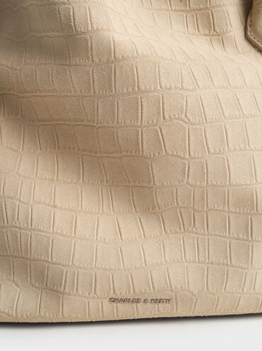 Delfina Chain Tote Bag, Dusted Oat, hi-res