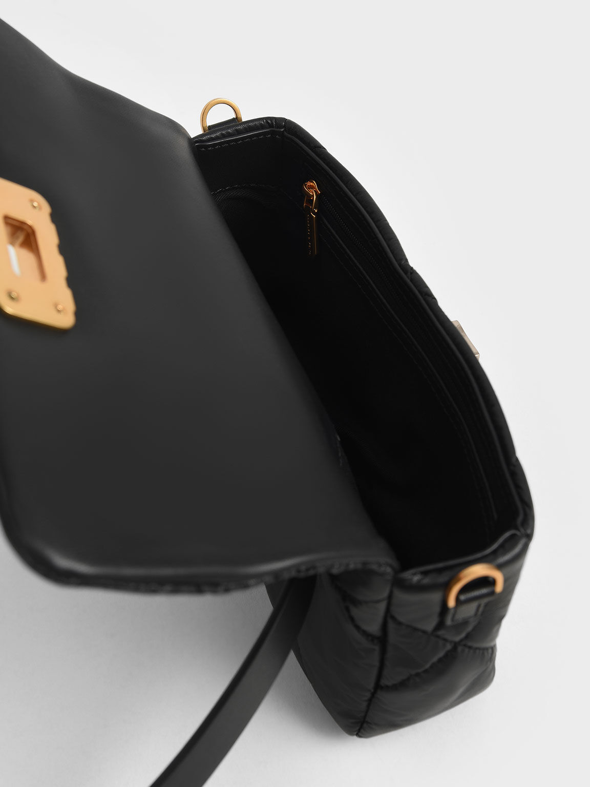 Black Paffuto Padded Crossbody Bag CHARLES & KEITH TH