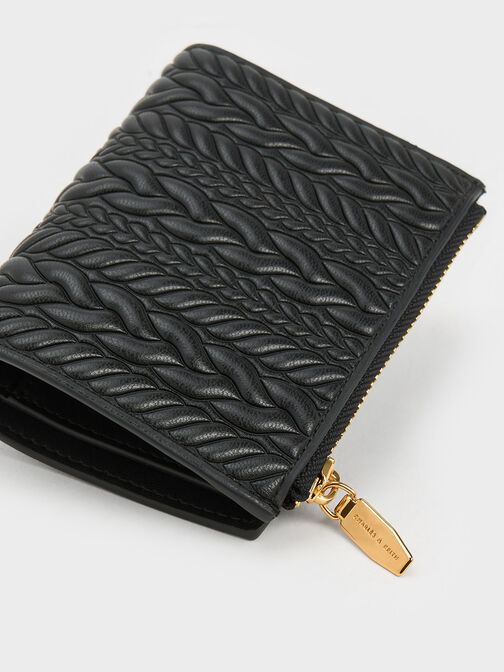 Apolline Textured Top-Zip Wallet, , hi-res