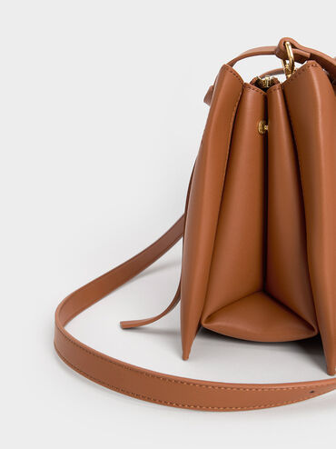 กระเป๋าโท้ททรงสี่เหลี่ยมผืนผ้ารุ่น Midori, สีแทน, hi-res