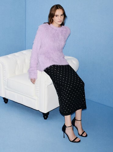 Kyra Leather Stiletto Sandals, Black Boxed, hi-res